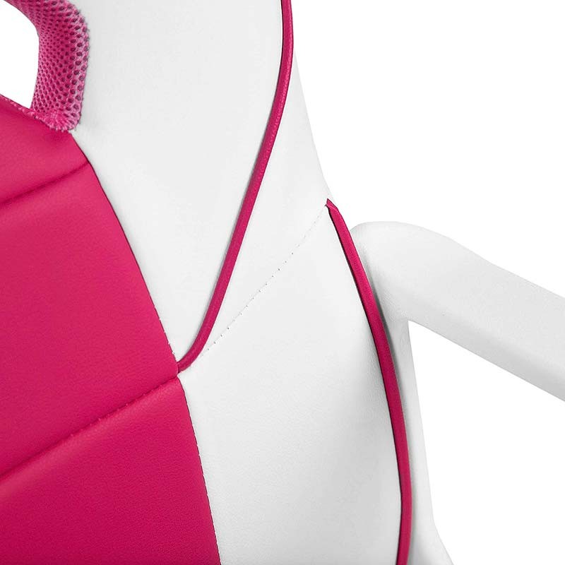 Chaise en Simili-cuir PowerGaming Akiba Blanc+Rose - Ítem4
