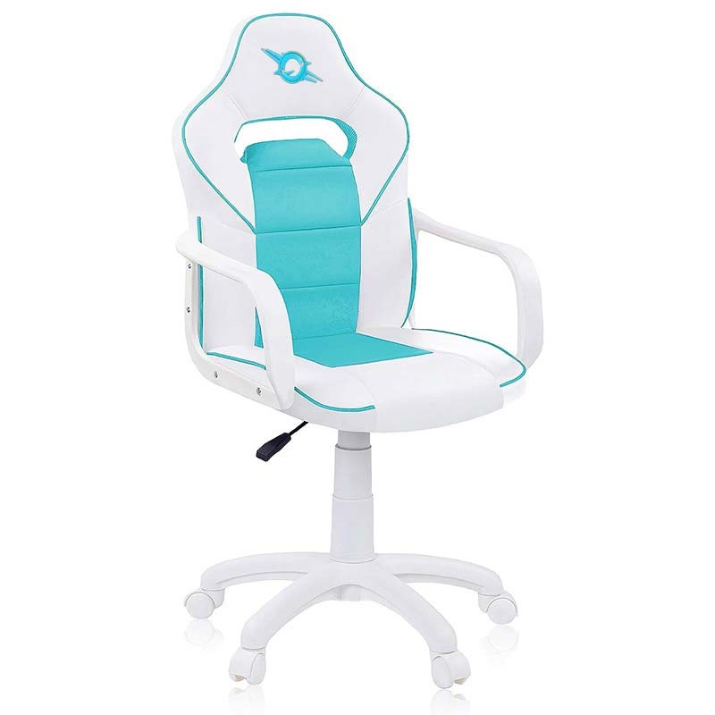 Chaise en Simili-cuir PowerGaming Akiba Blanc+Turquoise - Ítem