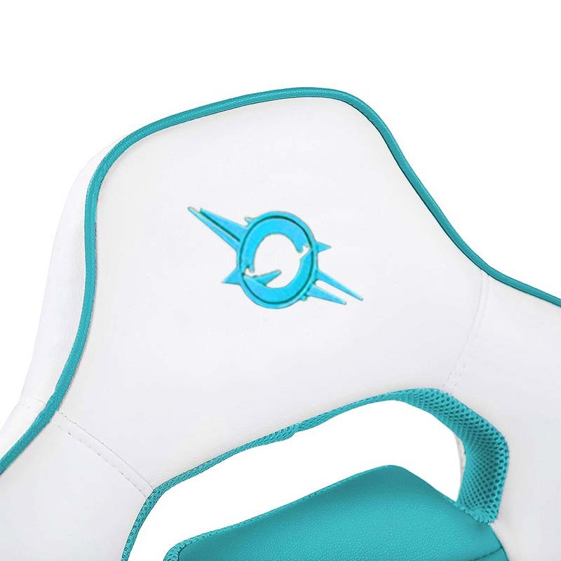 Chaise en Simili-cuir PowerGaming Akiba Blanc+Turquoise - Ítem2