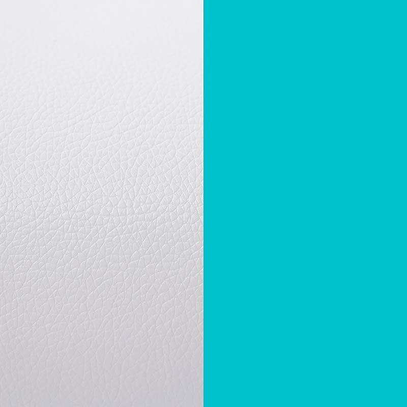 Chaise en Simili-cuir PowerGaming Akiba Blanc+Turquoise - Ítem6