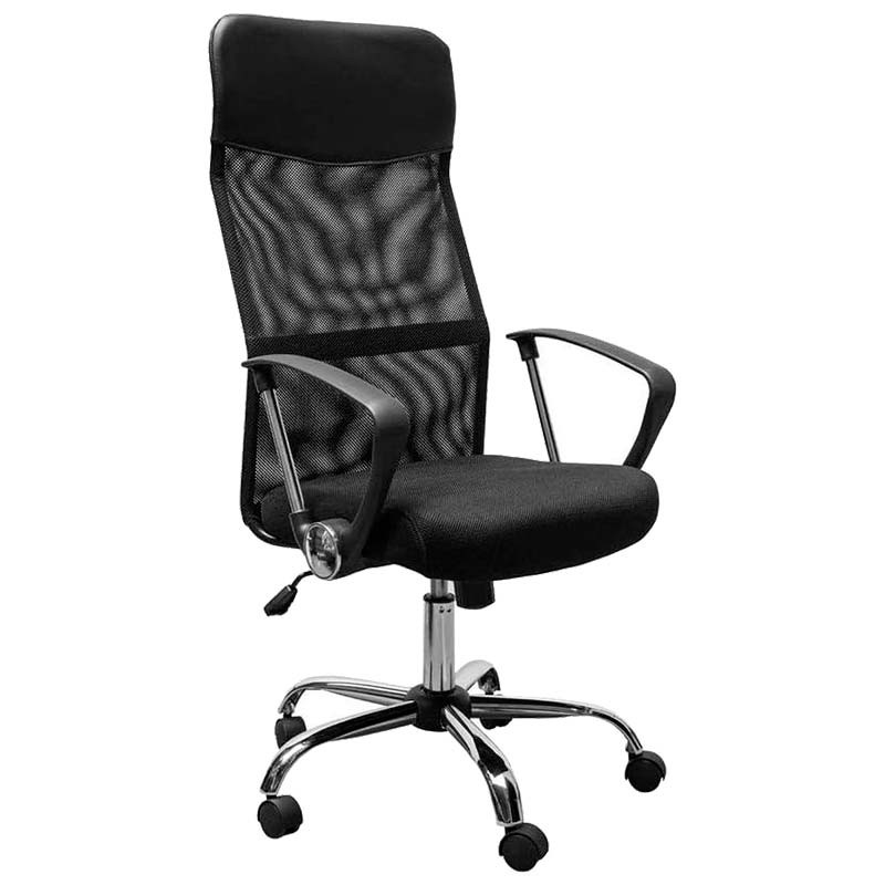 Silla de Oficina Powerbasics Mesh Negro con Respaldo Reclinable - Ítem