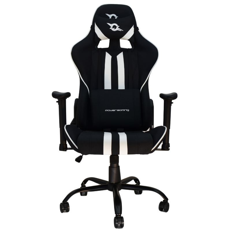 Cadeira em Tecido PowerGaming Burnout Preto+Branco - Item