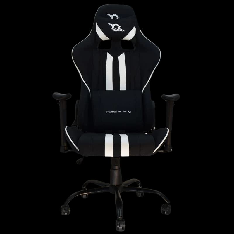 Chaise en Tissu PowerGaming Burnout Noir+Blanc