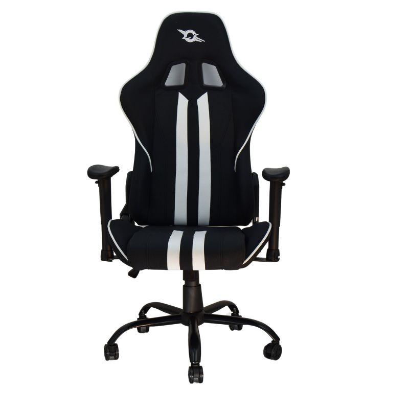 Cadeira em Tecido PowerGaming Burnout Preto+Branco - Item1