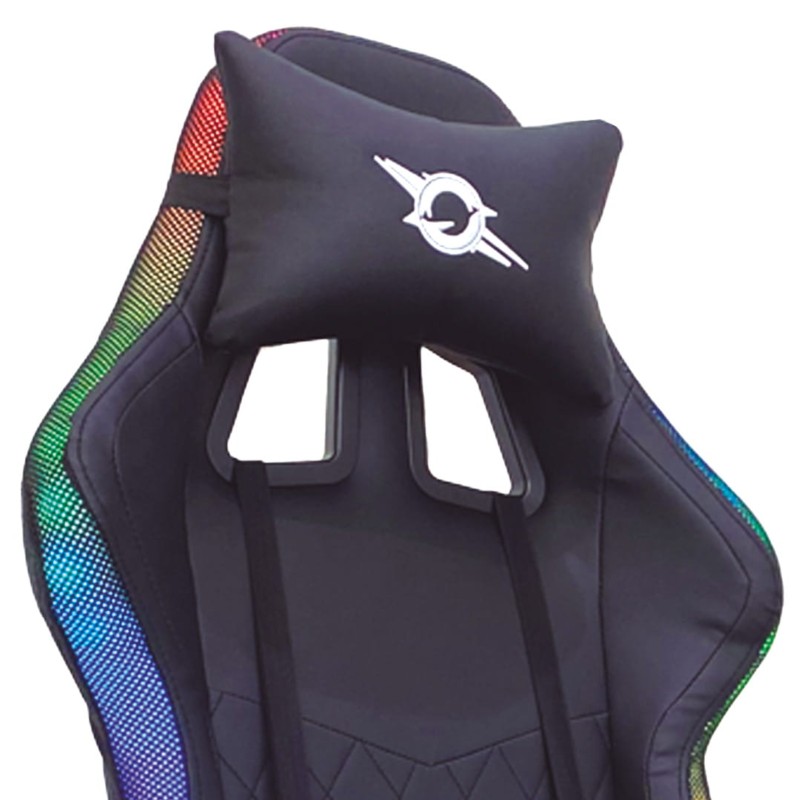 Silla PowerGaming LED RGB V2 Negro con Reposapiés - Ítem12