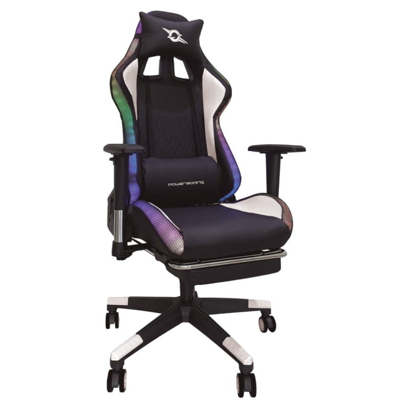 Chaise PowerGaming LED RVB V2 Blanc avec Repose-pieds - Ítem