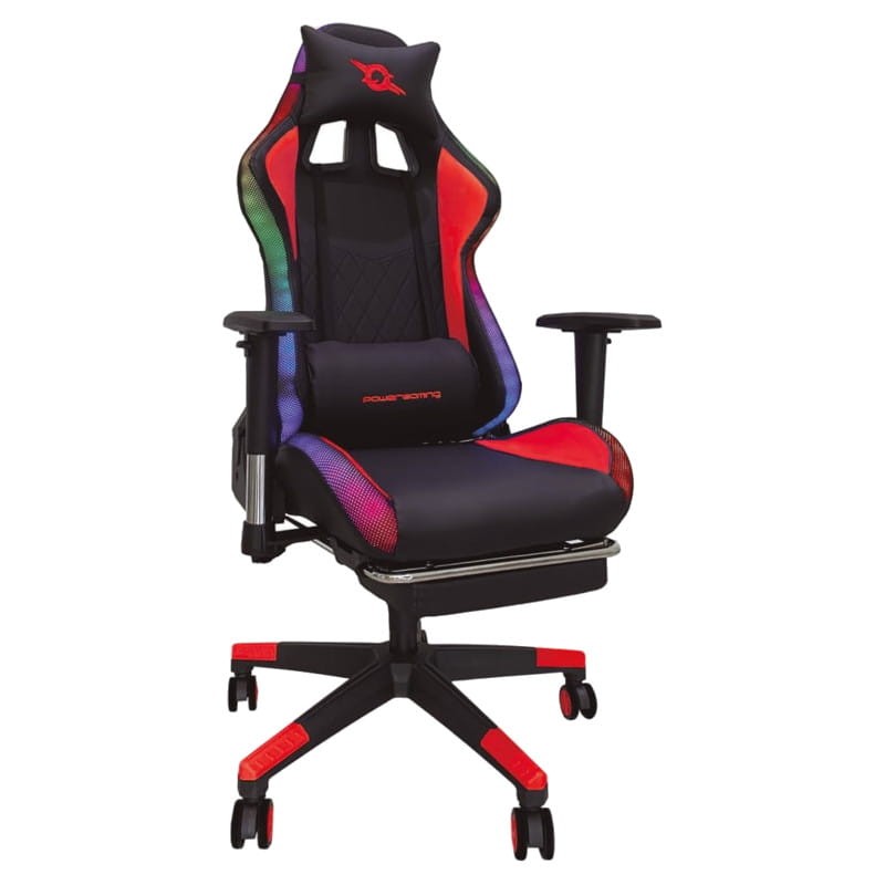 Silla PowerGaming LED RGB V2 Rojo con Reposapiés - Ítem