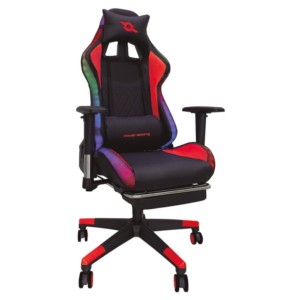 Chaise PowerGaming LED RVB V2 Rouge avec Repose-pieds