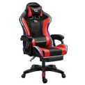 Chaise Gaming PowerGaming LED RGB rouge / noir avec Repose Pieds - Ítem