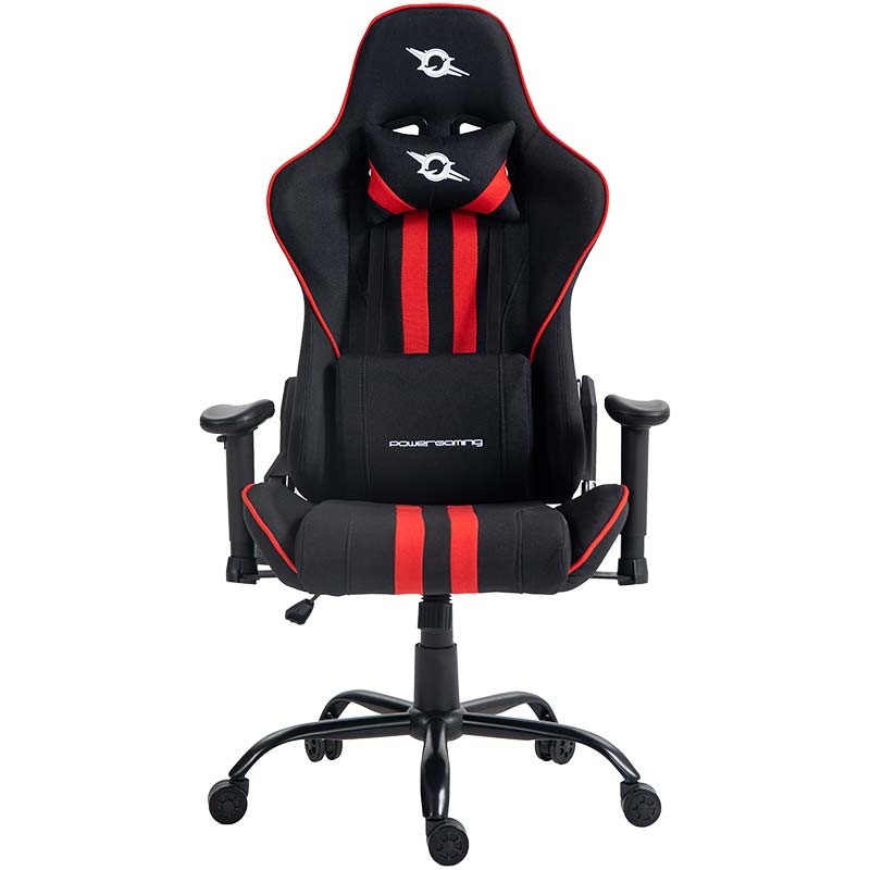 Cadeira em Tecido PowerGaming Burnout Preto+Vermelho - Item