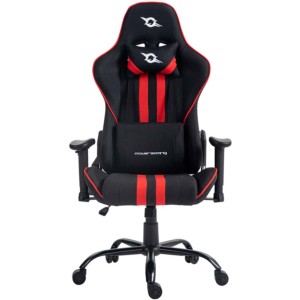 Cadeira em Tecido PowerGaming Burnout Preto+Vermelho