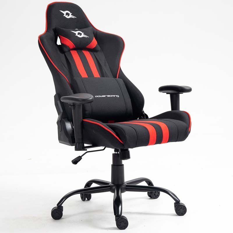 Cadeira em Tecido PowerGaming Burnout Preto+Vermelho - Item2