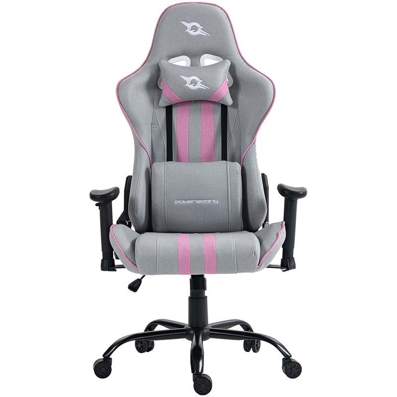 Chaise en Tissu PowerGaming Burnout Gris+Rose - Ítem