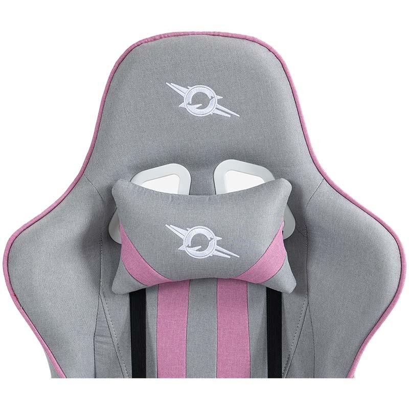 Chaise en Tissu PowerGaming Burnout Gris+Rose - Ítem8