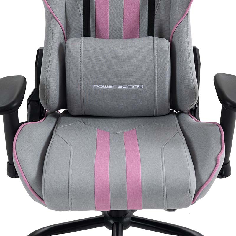Cadeira em Tecido PowerGaming Burnout Cinzento+Rosa - Item9