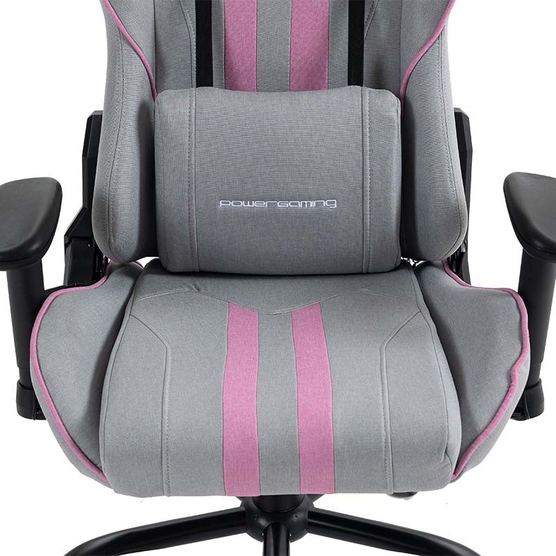 Chaise en Tissu PowerGaming Burnout Gris+Rose - Ítem9