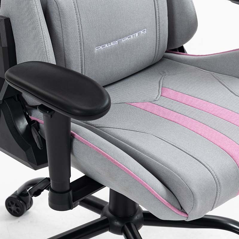 Cadeira em Tecido PowerGaming Burnout Cinzento+Rosa - Item10