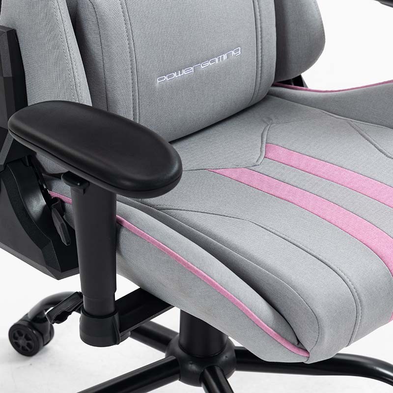 Chaise en Tissu PowerGaming Burnout Gris+Rose - Ítem10