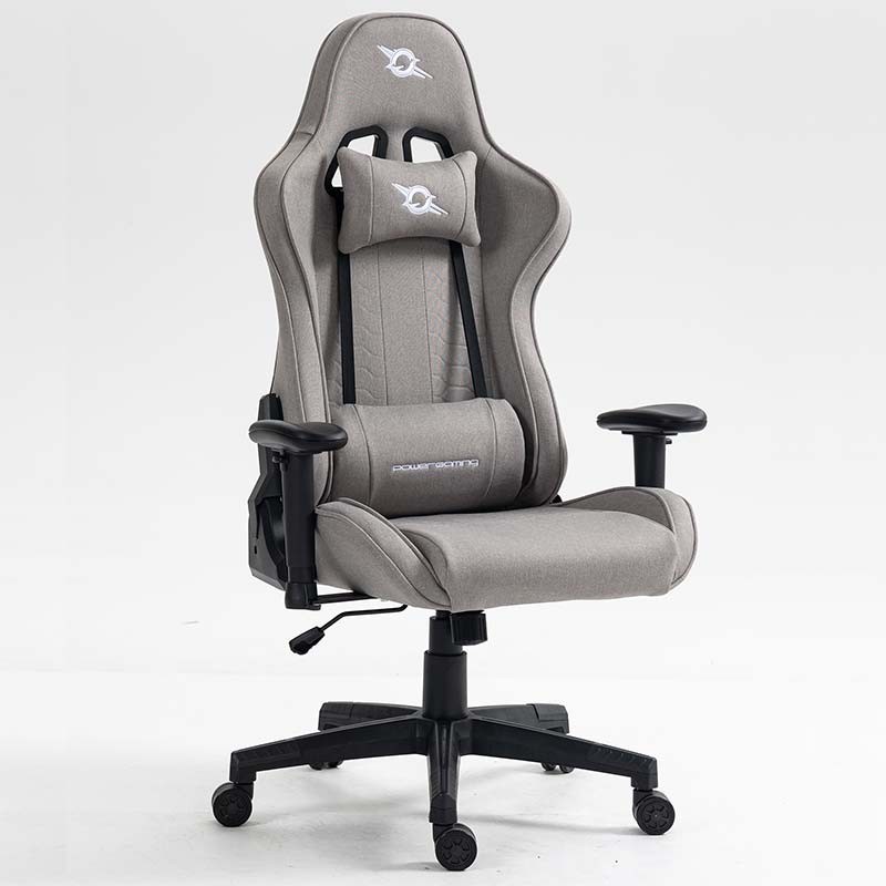 Chaise en Tissu PowerGaming Race Gris - Ítem1