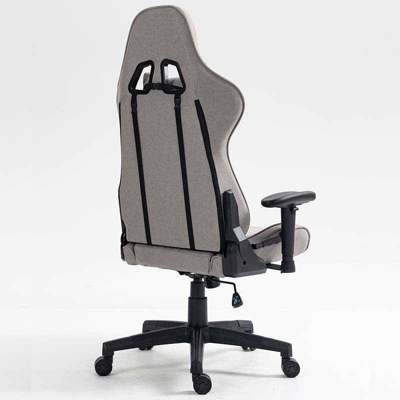 Chaise en Tissu PowerGaming Race Gris - Ítem5