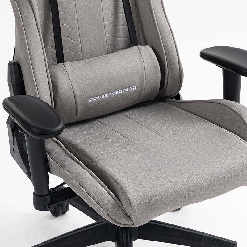 Chaise en Tissu PowerGaming Race Gris - Ítem8