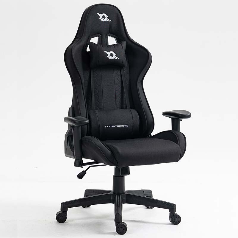 Chaise en Tissu PowerGaming Race Noir - Ítem1