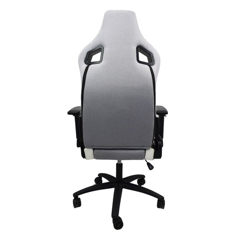 Cadeira de Tecido Powergaming Ergonómica Cinzento+Branco com Apoios de Braços 4D - Item1