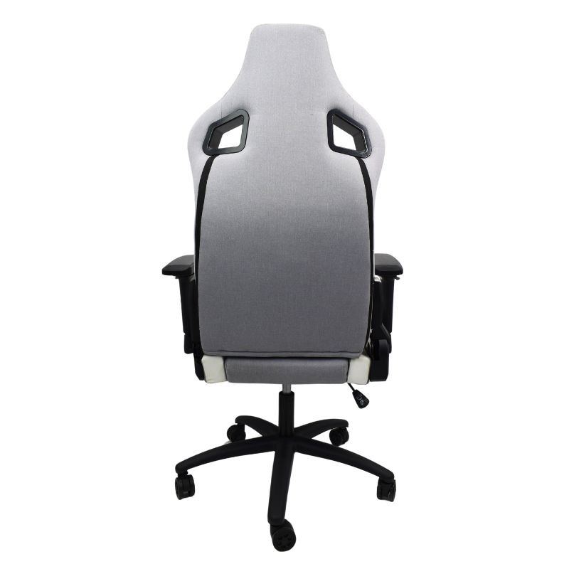 Chaise en tissu Powergaming Ergonomique Gris+Blanc avec Accoudoirs 4D - Ítem1