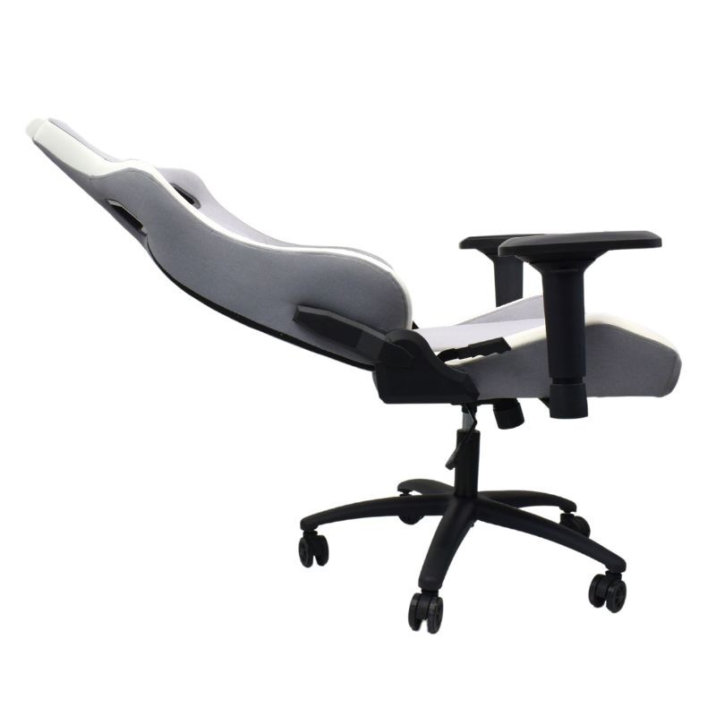 Cadeira de Tecido Powergaming Ergonómica Cinzento+Branco com Apoios de Braços 4D - Item3