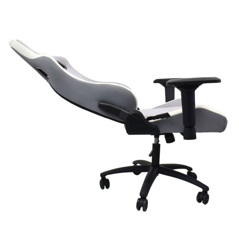 Chaise en tissu Powergaming Ergonomique Gris+Blanc avec Accoudoirs 4D - Ítem3