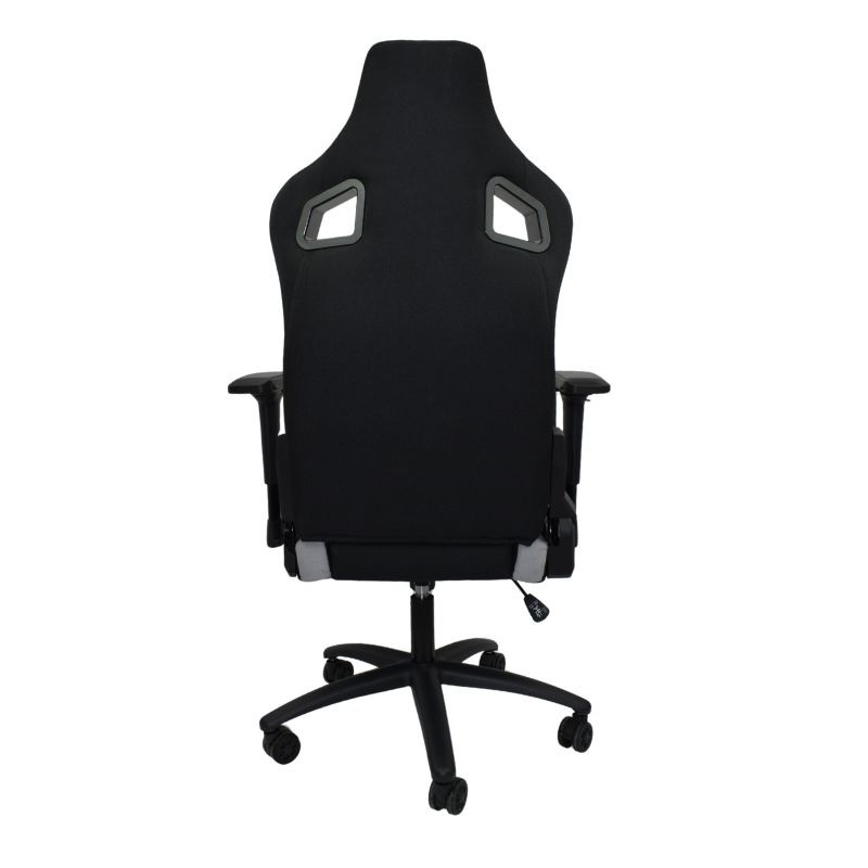 Silla de Tela Powergaming Ergonómica Negro+Gris con Reposabrazos 4D - Ítem1