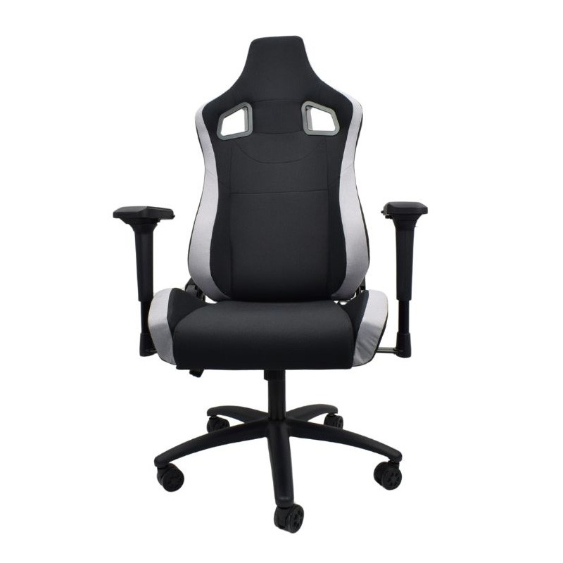 Chaise en tissu Powergaming Ergonomique Noir+Gris avec Accoudoirs 4D - Ítem3