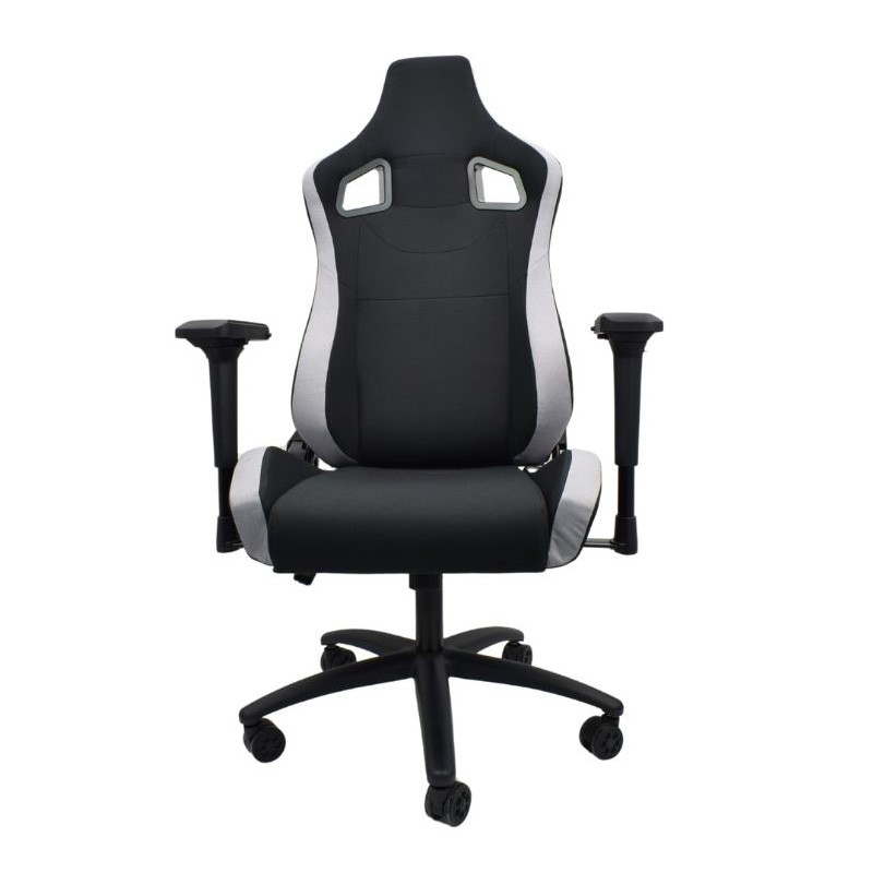 Silla de Tela Powergaming Ergonómica Negro+Gris con Reposabrazos 4D - Ítem3