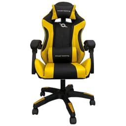 Cadeira Gaming PowerGaming Preto/Amarelo - Frontal