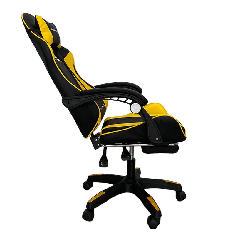 Silla Gaming PowerGaming Negro/Amarillo con Reposapiés - Ítem5