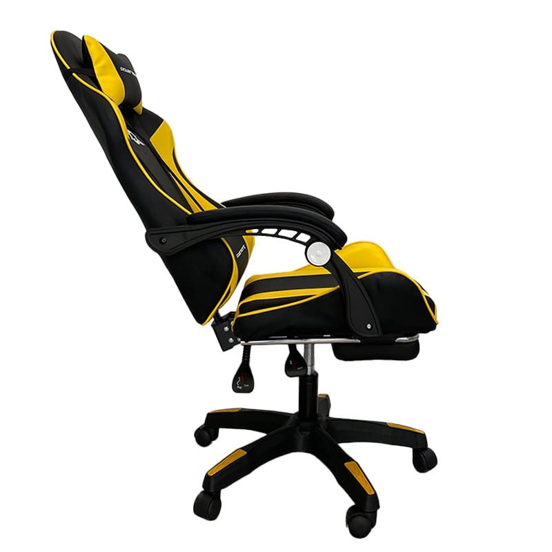 Cadeira Gaming PowerGaming Preto/Amarelo com Apoio para os Pés - Item5