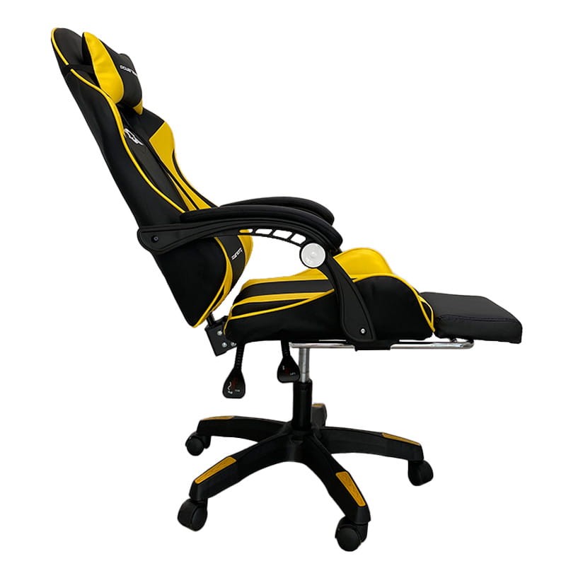 Cadeira Gaming PowerGaming Preto/Amarelo com Apoio para os Pés - Item6