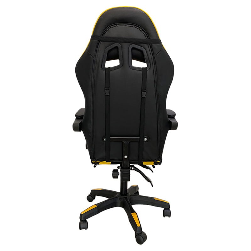 Silla Gaming PowerGaming Negro/Amarillo con Reposapiés - Ítem9