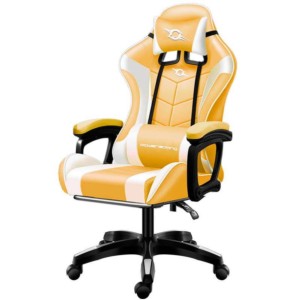 Silla Gaming PowerGaming Con Altavoz Bluetooth y Masaje Amarillo