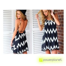 Vestido Zig Zag Backless - Mulher - Item1