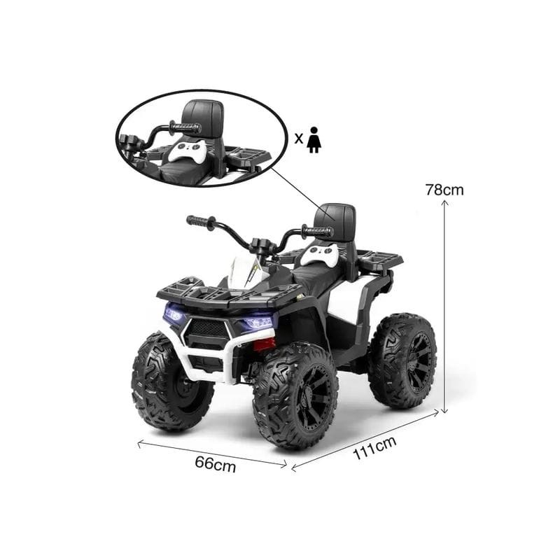 Quad Siroco XXL 24V Blanco - Coche eléctrico para niños - Ítem11