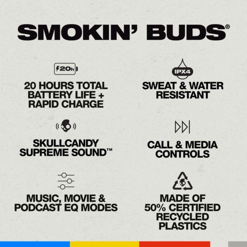 Skullcandy Smokin Buds True Wireless Bluetooth Negro - Auriculares inalámbricos - Ítem9