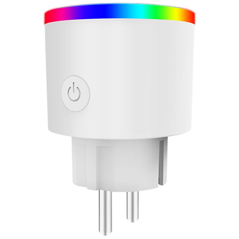 Smart Socket DB-002 - Tomada inteligente - Branco - Funções Inteligentes - Controle Remoto - Smart Life APP - Suporta Alexa, Google Home e IFTTT - Iluminação RGB - Temporizador - Botão Liga / Desliga - Controlo da Energia