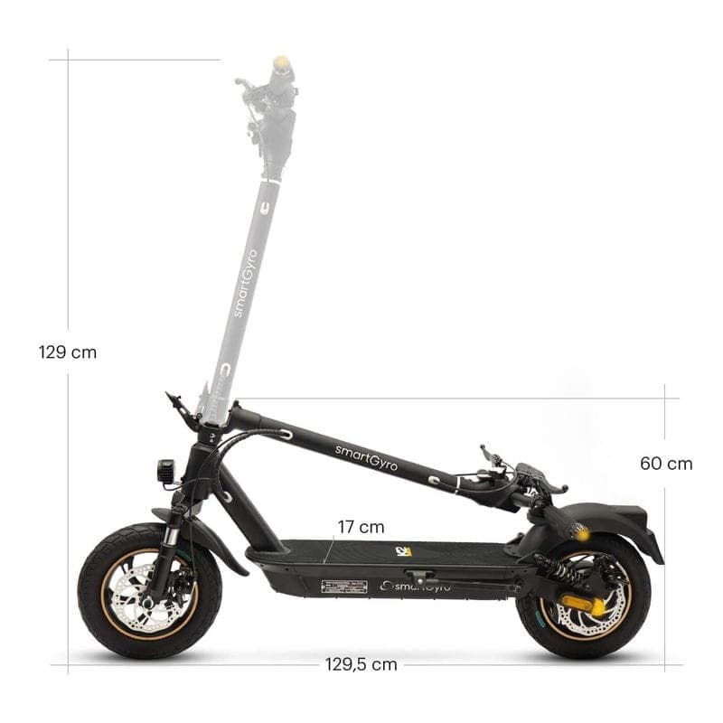 Dimensions de SmartGyro K2 Pro XL Noir - Trottinette électrique