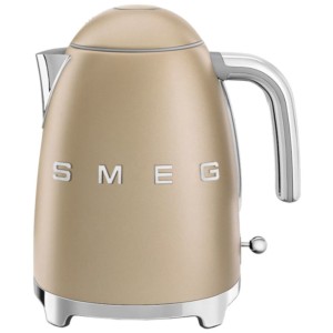 Smeg Hervidor eléctrico KLF03WHMEU acabado blanco mate con logo Smeg 3D