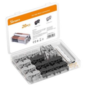 Sonoff 211 Cinza - Conector de Cabo para Calha DIN Embalagem de 20 unidades