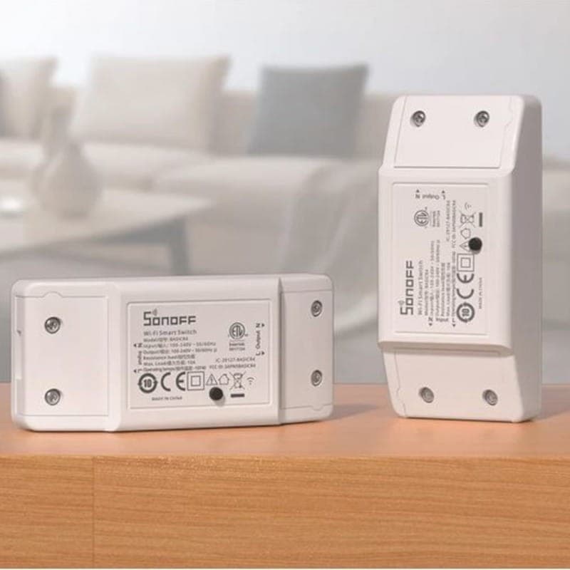 Trasera de Sonoff BASICR4 Blanco - Switch inteligente WiFi