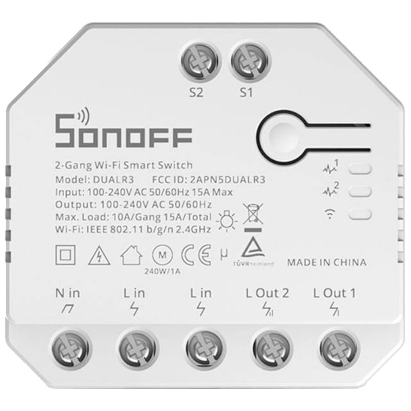 Sonoff Dual R3 Blanco - Switch inteligente WiFi - Ítem