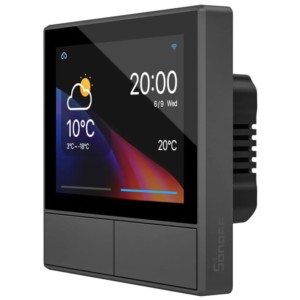 SONOFF NSPanel Negro - Pantalla Inteligente, Centro De Control, Termostato y Sensor Ambiental