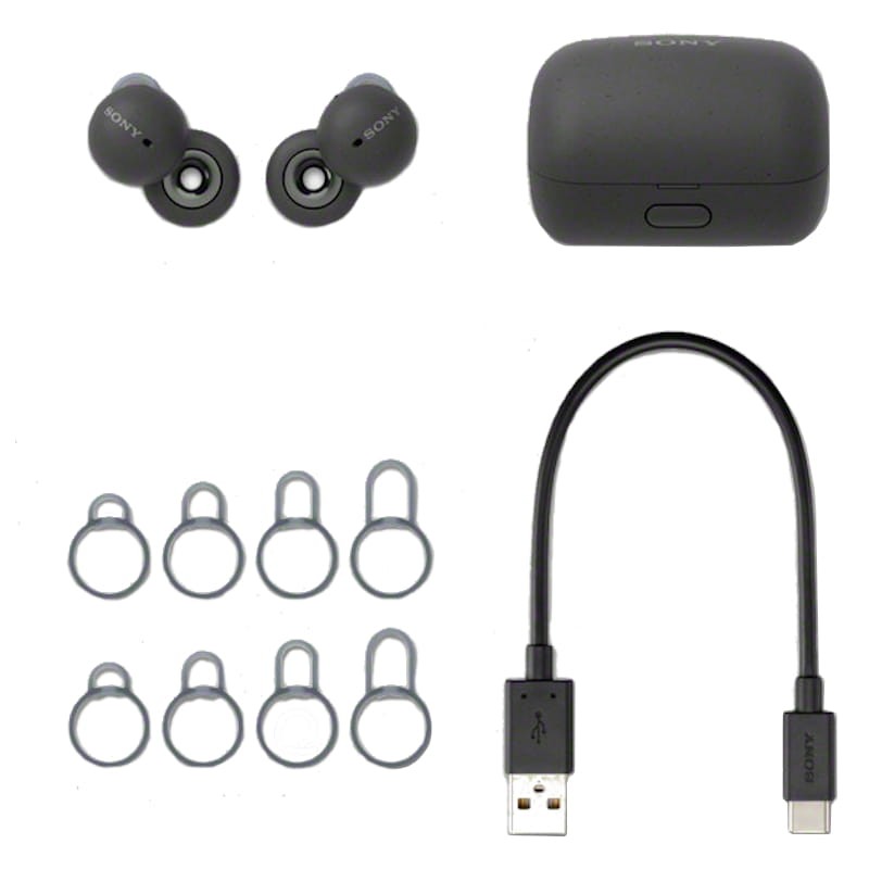 Auriculares Stereo Sony Linkbuds, TWS , Llamadas/Música, color Negro